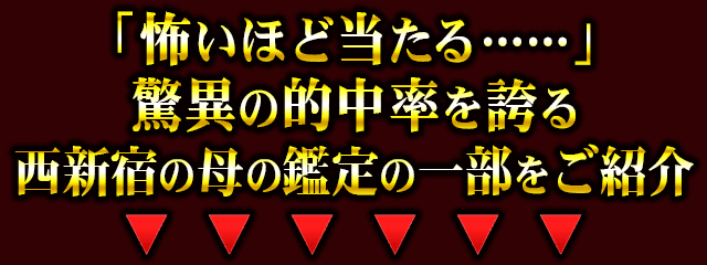 「怖いほど当たる……」驚異の的中率を誇る西新宿の母の鑑定の一部をご紹介