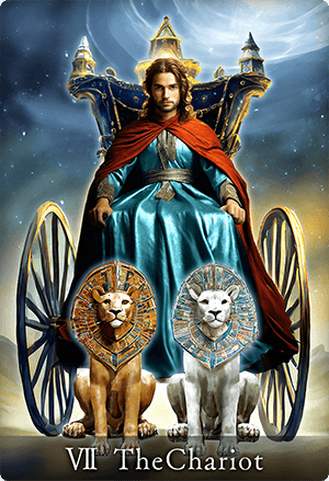 魔術師のトート・タロット｜戦車（聖杯の騎士）