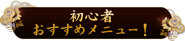 初心者おすすめメニュー！