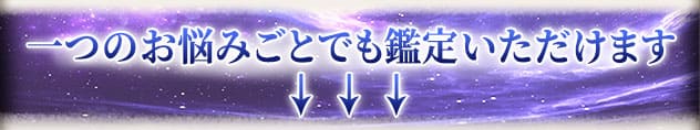 一つのお悩みごとでも鑑定いただけます↓↓↓