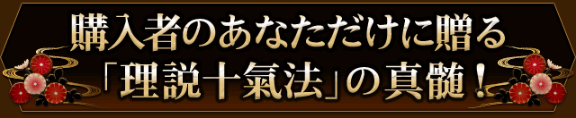 購入者のあなただけに贈る「理説十氣法」の真髄。