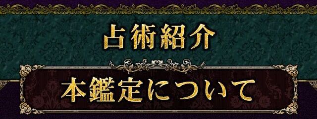 占術紹介　本鑑定について