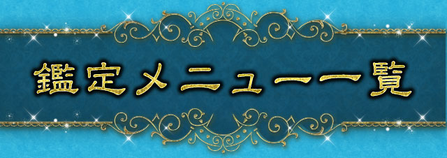 鑑定メニュー一覧