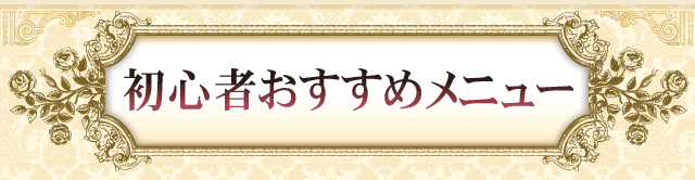 初心者おすすめメニュー