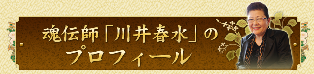 魂伝師「川井春水」のプロフィール